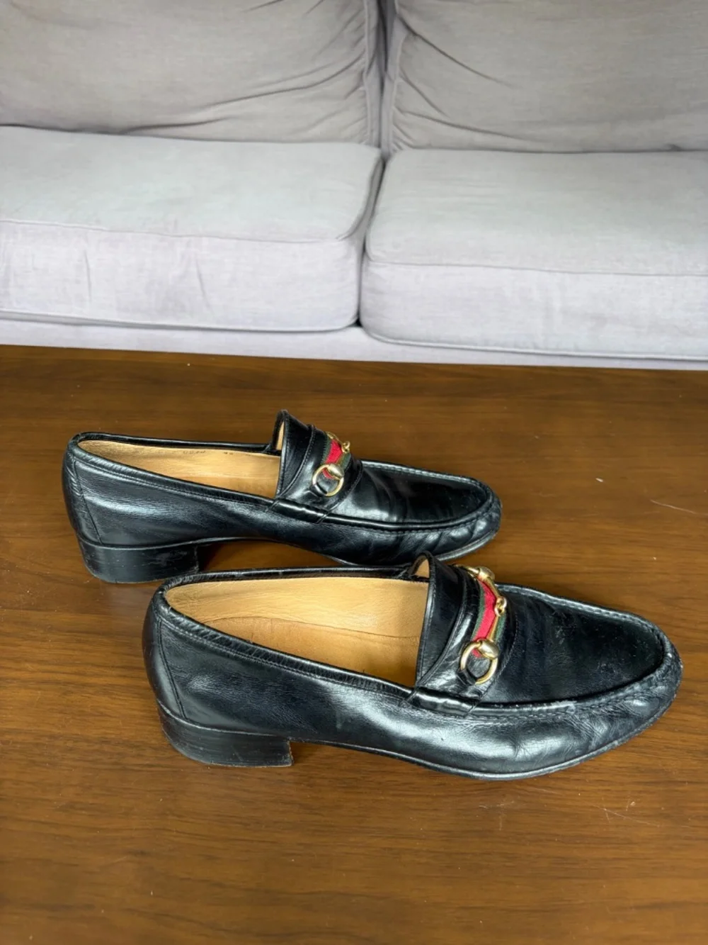 Vintage 1970’s Gucci Horsebit Loafers Black Leather Men’s 46 M IT/12.6 US